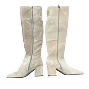 Never worn Franco Sarto tan suede knee high boots. Size 6.